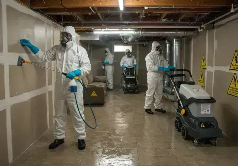 Basement Moisture Removal and Structural Drying process in Campion, CO